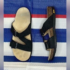 ✨🎉 Dansko Dayna Adjustable Leather Black Suede Sandals Women’s Size 10 EU 41